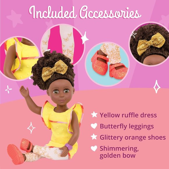 Nelly 14-inch Poseable Fashion Doll for Girls Age 3 & Up - Yellow - Picture 6 of 16